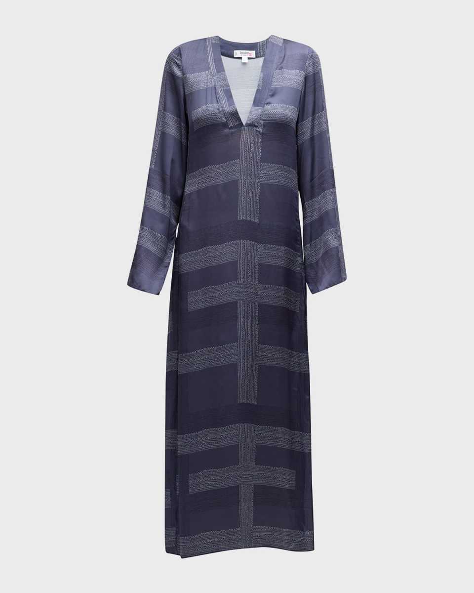 Theodora Printed Satin Maxi Dress